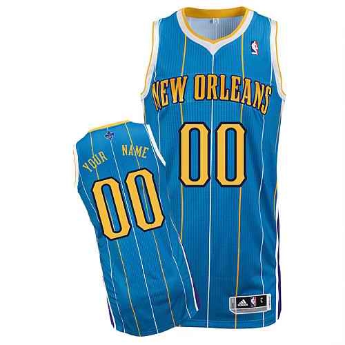 New Orleans Hornets Custom Blue Road Jersey
