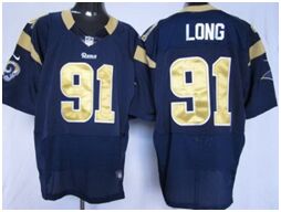 New Orleans Saints#91 Long dark blue elite jerseys