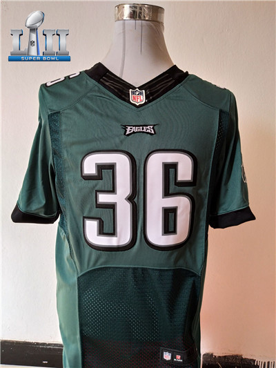 New Philadelphia Eagles #36 Jay Ajayi Midnight Green Super Bowl LII Team Color NFL New Elite jersey
