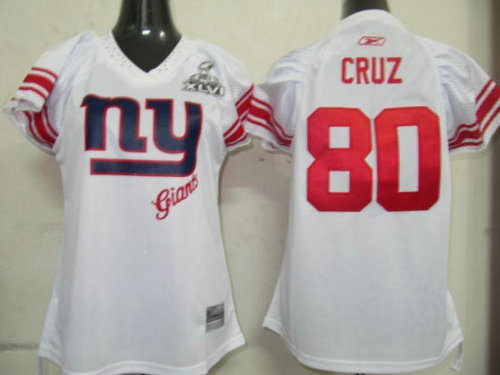 New York Giants 80 Victor Cruz White 2011 Womens Field Flirt Premier Jerseys