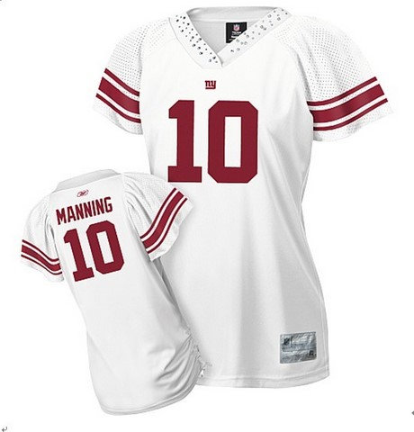 New York Giants Eli Manning White Women Jerseys