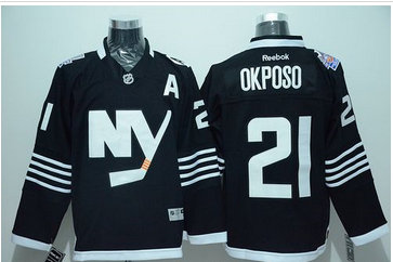 New York Islanders #21 Kyle Okposo Black Alternate Stitched NHL Jersey