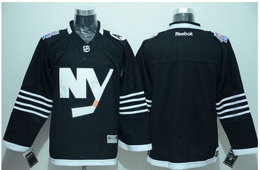 New York Islanders Blank Black Alternate Stitched NHL Jersey
