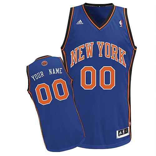 New York Knicks Custom Swingman Blue Road Jersey