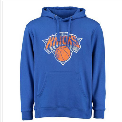 New York Knicks Distressed Hoodie Blue New York Knicks Distressed Hoodie Blue