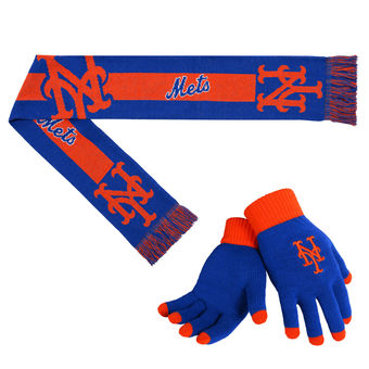 New York Mets Gloves & Scarf Set