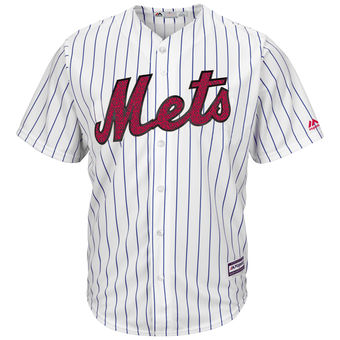 New York Mets Majestic Fashion Stars & Stripes Cool Base Jersey - White New York Mets Majestic Fashion Stars & Stripes Cool Base Jersey - White