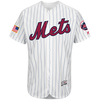 New York Mets Majestic Fashion Stars & Stripes FlexBase Jersey - White