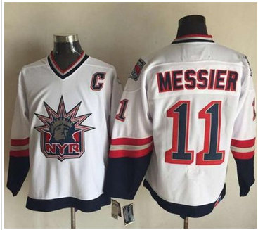 New York Rangers #11 Mark Messier White CCM Statue of Liberty Stitched NHL Jersey New York Rangers #11 Mark Messier White CCM Statue of Liberty Stitched NHL Jersey