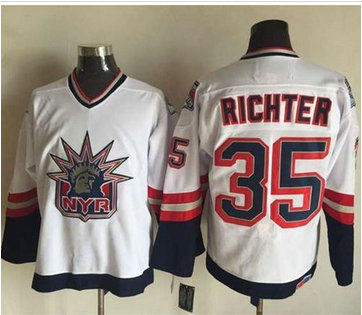 New York Rangers #35 Mike Richter White CCM Statue of Liberty Stitched NHL Jersey New York Rangers #35 Mike Richter White CCM Statue of Liberty Stitched NHL Jersey