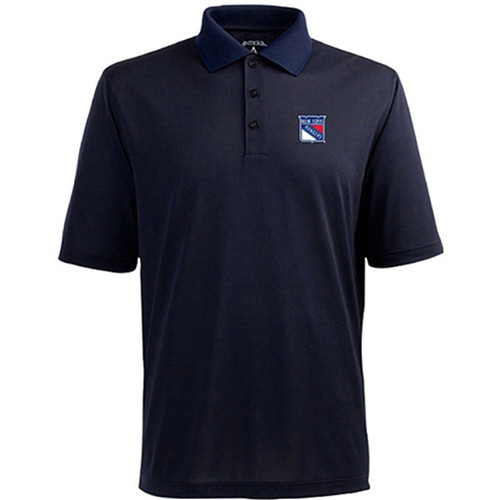 New York Rangers Antigua Pique Xtra-Lite Polo - Navy