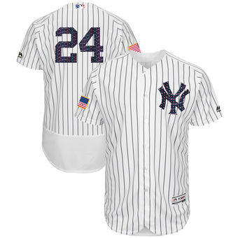 New York Yankees Gary Sanchez Majestic 2017 Stars & Stripes Authentic Collection FlexBase Player Jersey - White