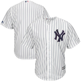 New York Yankees Majestic 2017 Stars & Stripes Cool Base Team Jersey - White