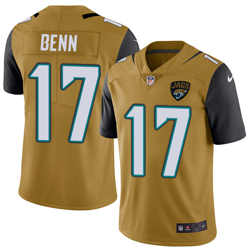 Nike #17 Arrelious Benn Elite Gold Rush Men's Jacksonville Jaguars