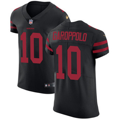 Nike 49ers #10 Jimmy Garoppolo Black Alternate Men's Stitched NFL Vapor Untouchable Elite Jersey Nike 49ers #10 Jimmy Garoppolo Black Alternate Men's Stitched NFL Vapor Untouchable Elite Jersey