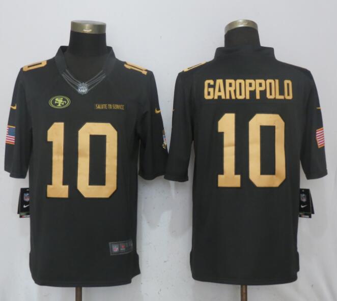 Nike 49ers #10 Jimmy Garoppolp Anthracite Gold Salute To Service Limited Jersey Nike 49ers #10 Jimmy Garoppolp Anthracite Gold Salute To Service Limited Jersey