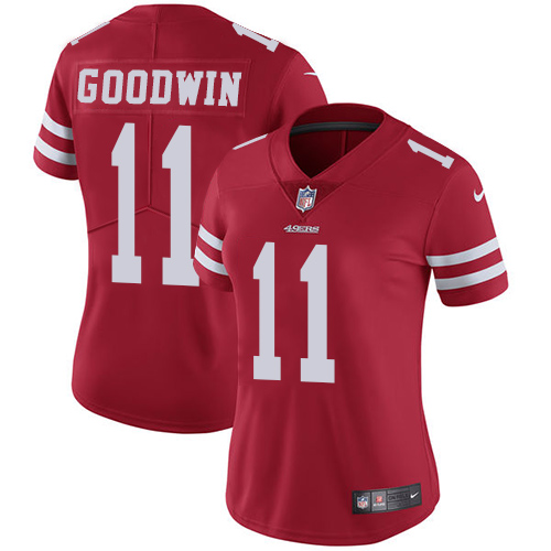 Nike 49ers #11 Marquise Goodwin Red Team Color Women's Stitched NFL Vapor Untouchable Limited Jersey Nike 49ers #11 Marquise Goodwin Red Team Color Women's Stitched NFL Vapor Untouchable Limited Jersey