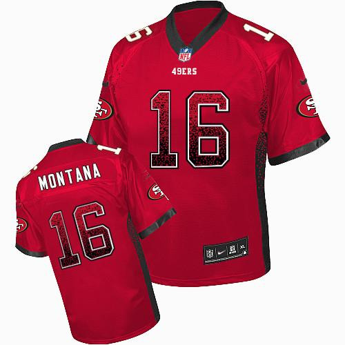 Nike 49ers #16 Joe Montana Red Team Color Youth Stitched NFL Elite Drift Fashion Jersey Nike 49ers #16 Joe Montana Red Team Color Youth Stitched NFL Elite Drift Fashion Jersey