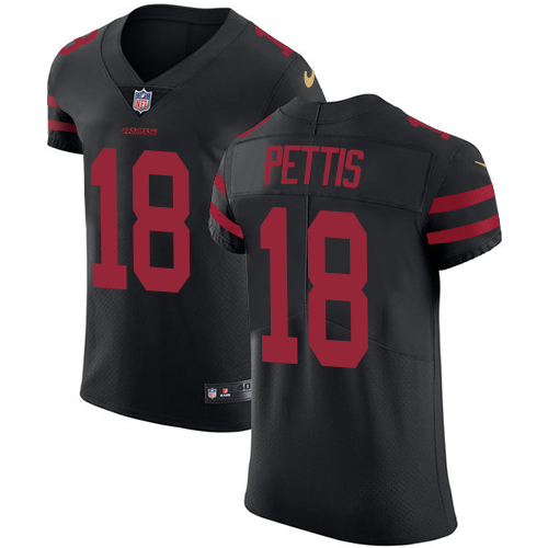 Nike 49ers #18 Dante Pettis Black Alternate Men's Stitched NFL Vapor Untouchable Elite Jersey Nike 49ers #18 Dante Pettis Black Alternate Men's Stitched NFL Vapor Untouchable Elite Jersey