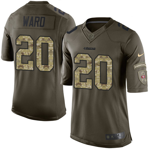 Nike 49ers #20 Jimmie Ward Green Men's Stitched NFL Limited Salute to Service Jersey Nike 49ers #20 Jimmie Ward Green Men's Stitched NFL Limited Salute to Service Jersey
