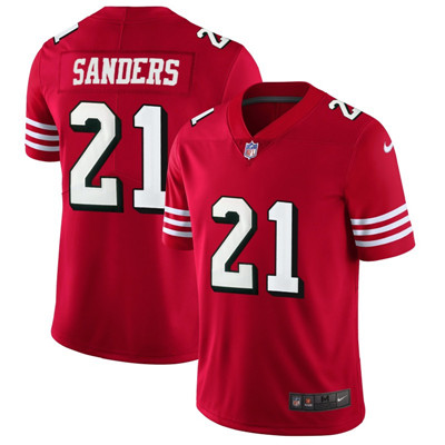 Nike 49ers #21 Deion Sanders Red 2018 Vapor Untouchable Limited Jersey