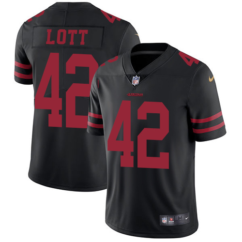 Nike 49ers #42 Ronnie Lott Black Alternate Youth Stitched NFL Vapor Untouchable Limited Jersey Nike 49ers #42 Ronnie Lott Black Alternate Youth Stitched NFL Vapor Untouchable Limited Jersey