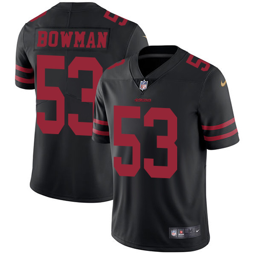 Nike 49ers #53 NaVorro Bowman Black Alternate Youth Stitched NFL Vapor Untouchable Limited Jersey
