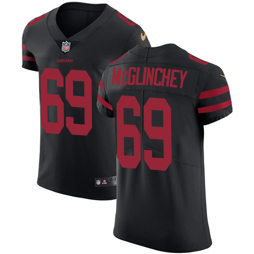 Nike 49ers #69 Mike McGlinchey Black Alternate Men's Stitched NFL Vapor Untouchable Elite Jersey Nike 49ers #69 Mike McGlinchey Black Alternate Men's Stitched NFL Vapor Untouchable Elite Jersey