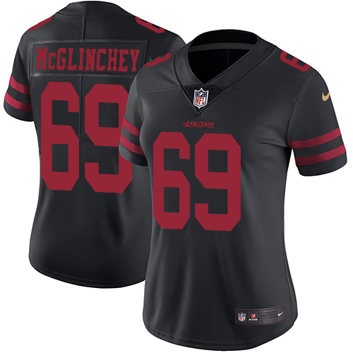 Nike 49ers #69 Mike McGlinchey Black Alternate Women's Stitched NFL Vapor Untouchable Limited Jersey Nike 49ers #69 Mike McGlinchey Black Alternate Women's Stitched NFL Vapor Untouchable Limited Jersey