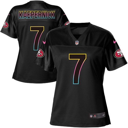 Nike 49ers #7 Colin Kaepernick Black Women's NFL Fashion Game Jersey Nike 49ers #7 Colin Kaepernick Black Women's NFL Fashion Game Jersey