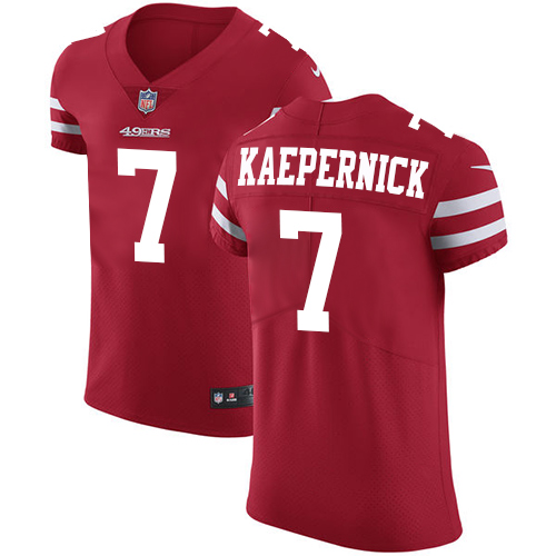 Nike 49ers #7 Colin Kaepernick Red Team Color Men's Stitched NFL Vapor Untouchable Elite Jersey Nike 49ers #7 Colin Kaepernick Red Team Color Men's Stitched NFL Vapor Untouchable Elite Jersey