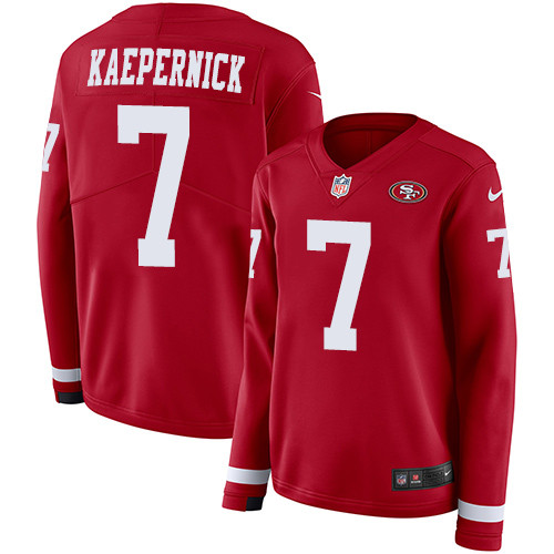 Nike 49ers #7 Colin Kaepernick Red Team Color Women's Stitched NFL
