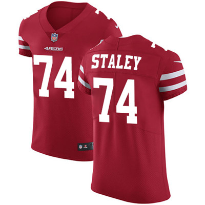 Nike 49ers #74 Joe Staley Red Team Color Men's Stitched NFL Vapor Untouchable Elite Jersey Nike 49ers #74 Joe Staley Red Team Color Men's Stitched NFL Vapor Untouchable Elite Jersey
