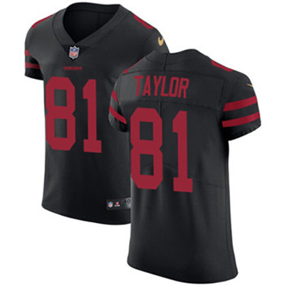 Nike 49ers #81 Trent Taylor Black Alternate Men's Stitched NFL Vapor Untouchable Elite Jersey Nike 49ers #81 Trent Taylor Black Alternate Men's Stitched NFL Vapor Untouchable Elite Jersey