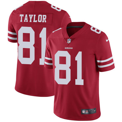 Nike 49ers #81 Trent Taylor Red Team Color Youth Stitched NFL Vapor Untouchable Limited Jersey Nike 49ers #81 Trent Taylor Red Team Color Youth Stitched NFL Vapor Untouchable Limited Jersey