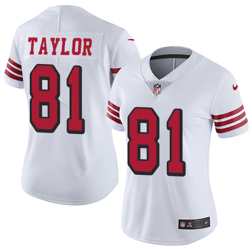 Nike 49ers #81 Trent Taylor White Rush Women's Stitched NFL Vapor Untouchable Limited Jersey Nike 49ers #81 Trent Taylor White Rush Women's Stitched NFL Vapor Untouchable Limited Jersey