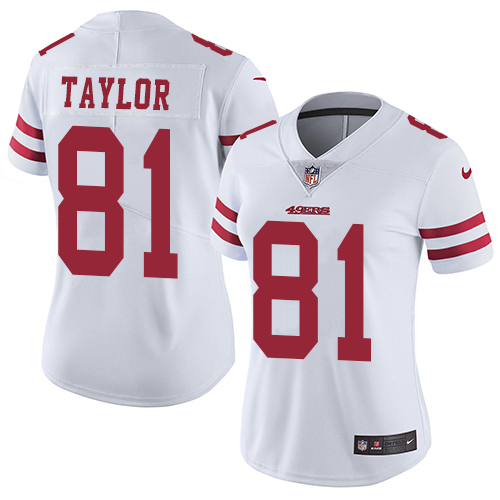Nike 49ers #81 Trent Taylor White Women's Stitched NFL Vapor Untouchable Limited Jersey Nike 49ers #81 Trent Taylor White Women's Stitched NFL Vapor Untouchable Limited Jersey