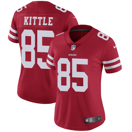 Nike 49ers #85 George Kittle Red Team Color Women's Stitched NFL Vapor Untouchable Limited Jersey Nike 49ers #85 George Kittle Red Team Color Women's Stitched NFL Vapor Untouchable Limited Jersey