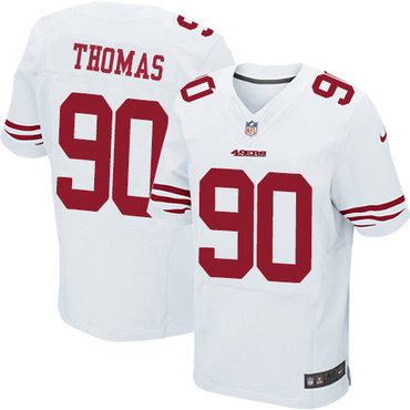 Nike 49ers #90 Solomon Thomas White Men's Stitched NFL Elite Jersey Nike 49ers #90 Solomon Thomas White Men's Stitched NFL Elite Jersey