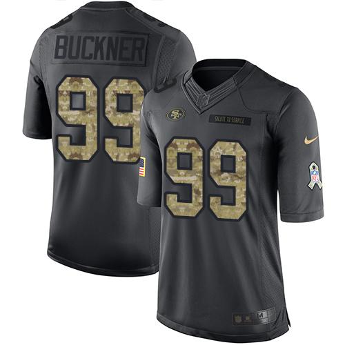 Nike 49ers #99 DeForest Buckner Black Men's Stitched NFL Limited 2016 Salute to Service Jersey Nike 49ers #99 DeForest Buckner Black Men's Stitched NFL Limited 2016 Salute to Service Jersey
