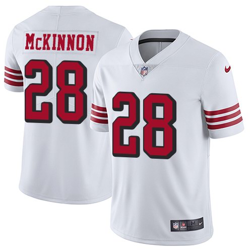 Nike 49ers 28 Jerick McKinnon White Color Rush Vapor Untouchable Limited Jersey Nike 49ers 28 Jerick McKinnon White Color Rush Vapor Untouchable Limited Jersey