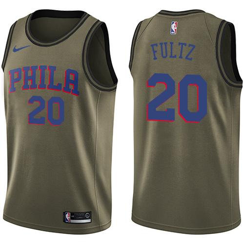 Nike 76ers #20 Markelle Fultz Green Salute to Service Youth NBA Swingman Jersey Nike 76ers #20 Markelle Fultz Green Salute to Service Youth NBA Swingman Jersey