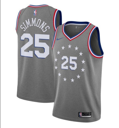 Nike 76ers #25 Ben Simmons White NBA Swingman Jersey