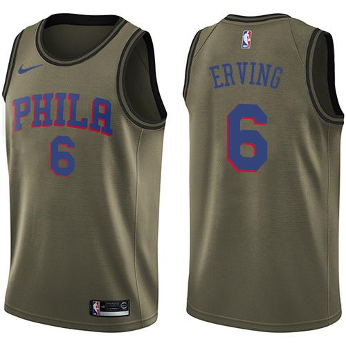 Nike 76ers #6 Julius Erving Green Salute to Service Youth NBA Swingman Jersey Nike 76ers #6 Julius Erving Green Salute to Service Youth NBA Swingman Jersey