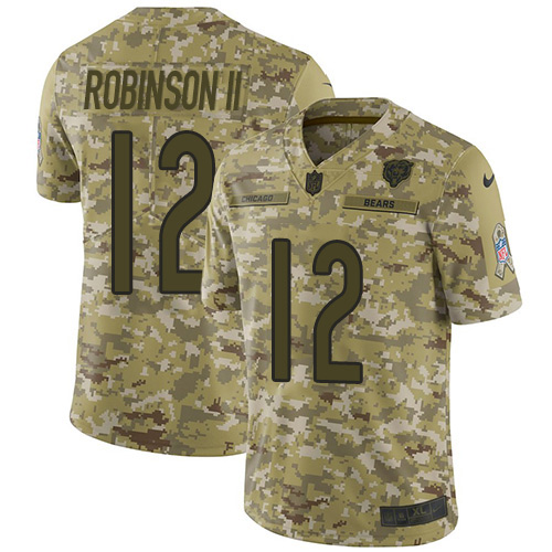 Nike Bears #12 Allen Robinson II Camo Men's Stitched NFL Limited 2018 Salute To Service Jersey Nike Bears #12 Allen Robinson II Camo Men's Stitched NFL Limited 2018 Salute To Service Jersey