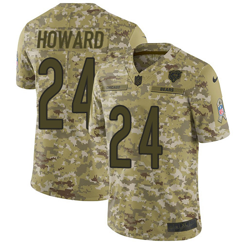 Nike Bears #24 Jordan Howard Camo Men's Stitched NFL Limited 2018 Salute To Service Jersey Nike Bears #24 Jordan Howard Camo Men's Stitched NFL Limited 2018 Salute To Service Jersey