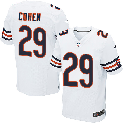 Nike Bears #29 Tarik Cohen Men's White Stitched NFL Elite Jersey