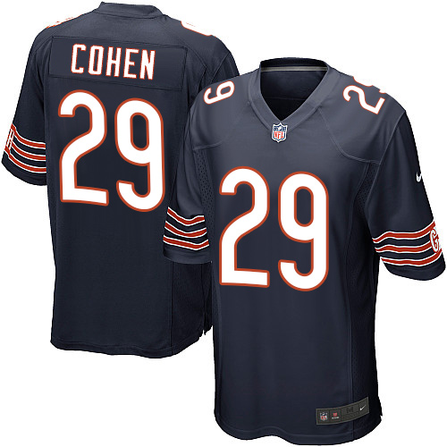 Nike Bears #29 Tarik Cohen Navy Blue Team Color Men's Stitched NFL Game Jersey