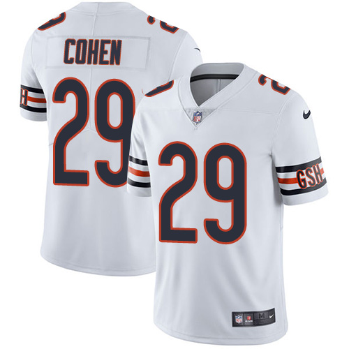 Nike Bears #29 Tarik Cohen White Team Color Men's Stitched NFL Vapor Untouchable Limited Jersey