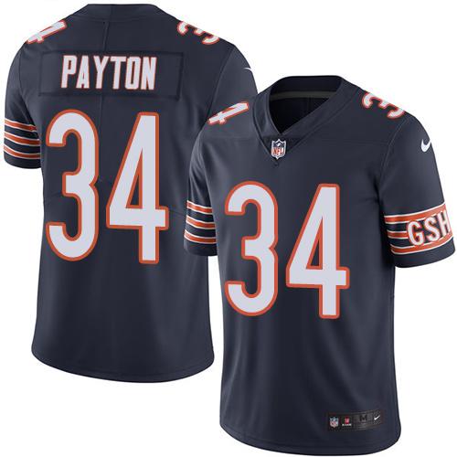 Nike Bears #34 Walter Payton Navy Blue Team Color Men's Stitched NFL Vapor Untouchable Limited Jersey Nike Bears #34 Walter Payton Navy Blue Team Color Men's Stitched NFL Vapor Untouchable Limited Jersey